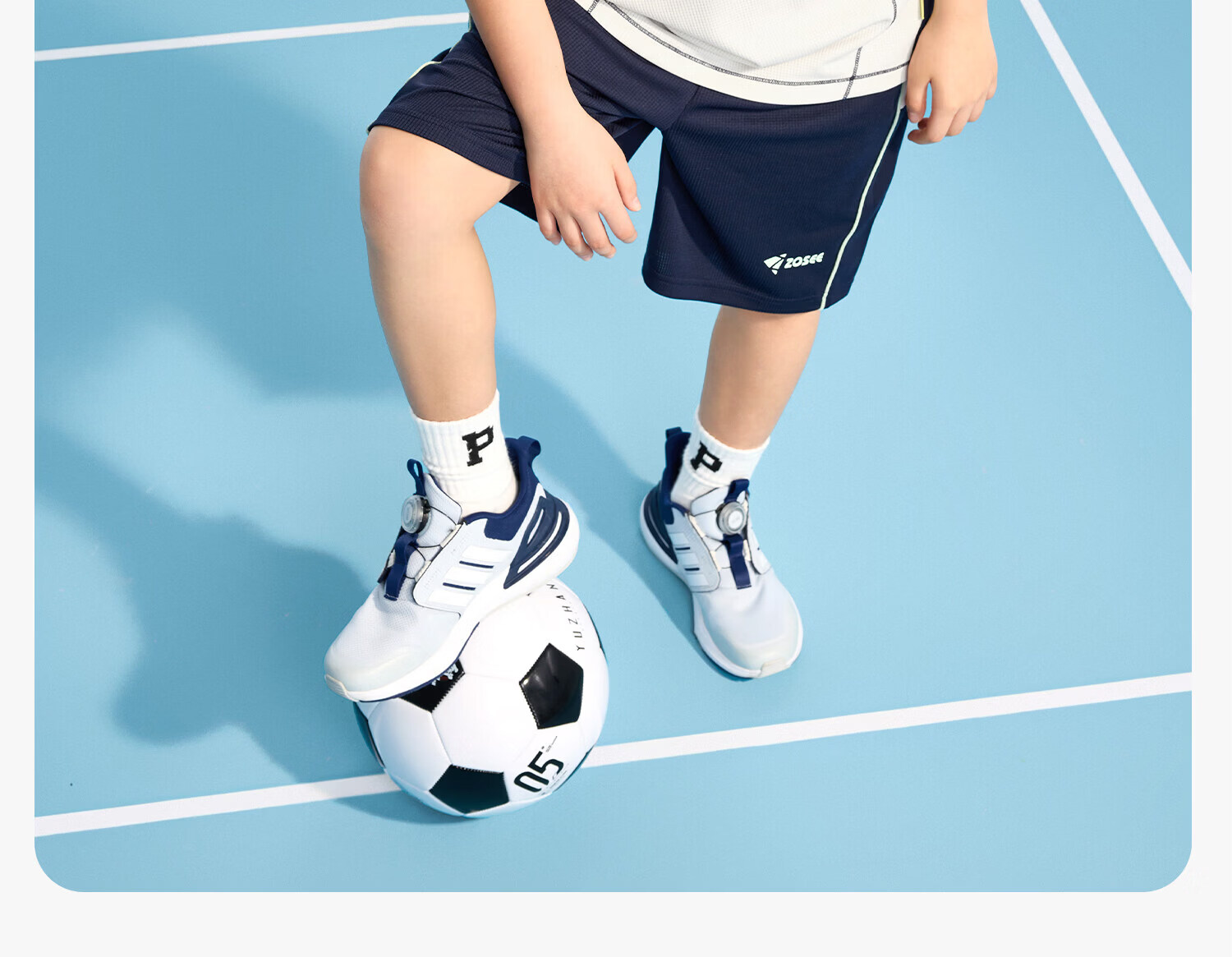 Zuo Xi Boys Short Sleeve Set 2026 Summer Kids Sports Jersey Original Yarn Quick-Dry Mesh Breathable White 130 32